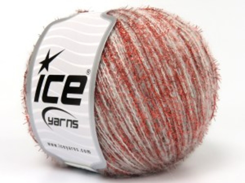 8 Skeins, Tommy Wool Glitz Light Grey Copper 83469 202 yards) per 50g